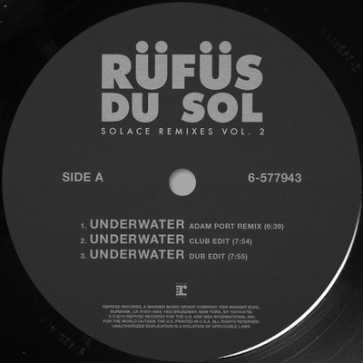 Underwater (Adam Port Remix) MP3 Song Download by RÜFÜS DU (SOLACE REMIXES VOL. 2)| Listen Underwater (Adam Port Remix) Song Free Online