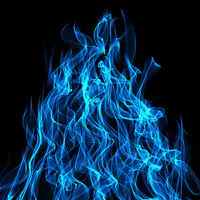 The Blue Flame Dances in the Wind