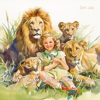 Shirley Temple Surrounded by Lions