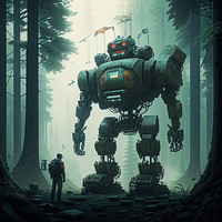 Forest with Robot