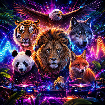 Neon Peacock