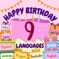 Happy Birthday 9 Languages